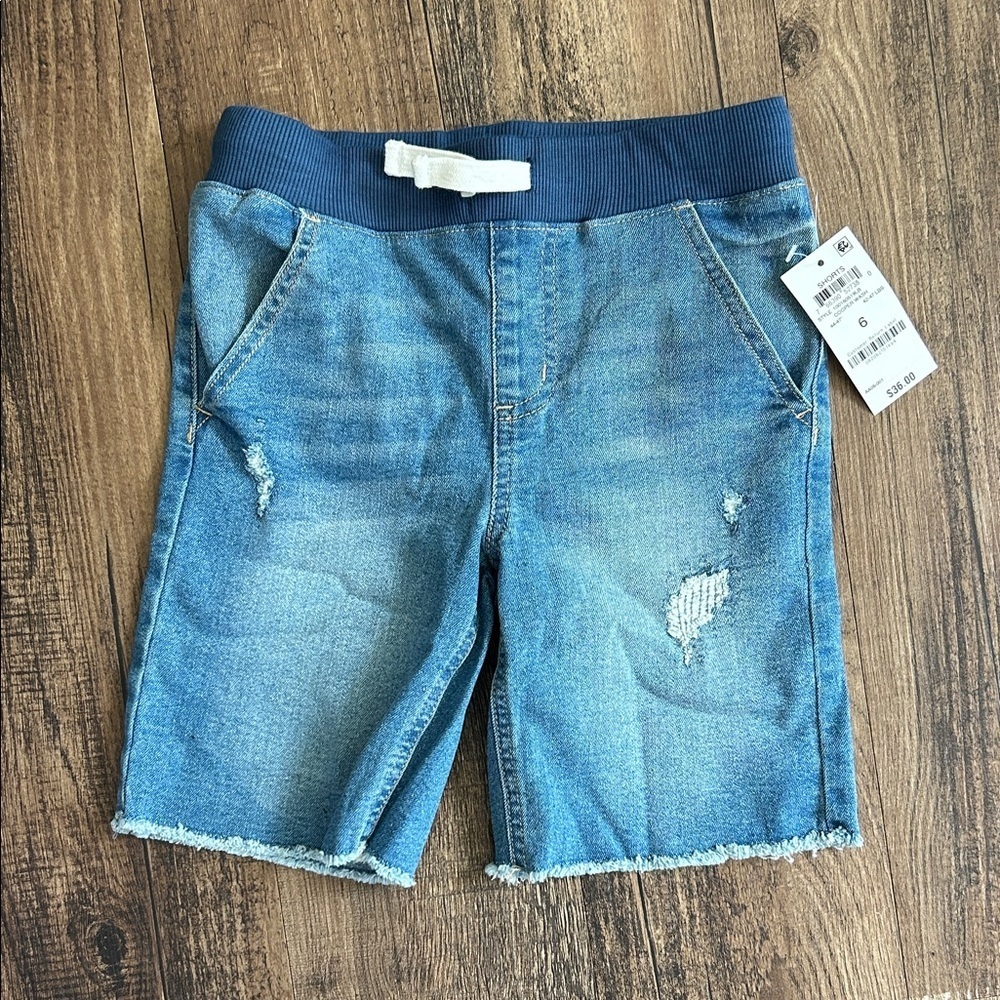 Epic Threads distressed Blue Denim Kids Shorts